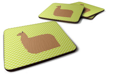 Load image into Gallery viewer, Alpaca Suri Green Foam Coaster  BB7746FC