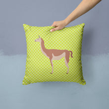 Load image into Gallery viewer, Guanaco Green Throw Pillow - 14x14 Decorative Pillow – Art for Your Home &amp; Patio BB7747PW1414