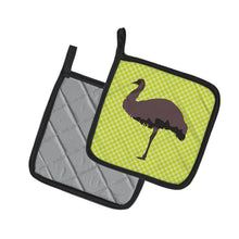 Load image into Gallery viewer, Emu Green Pot Holders - Set of 2 - Heat-Resistant Kitchen Essentials BB7748PTHD