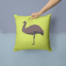 Load image into Gallery viewer, Emu Green Throw Pillow - 14x14 Decorative Pillow – Art for Your Home &amp; Patio BB7748PW1414