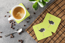 Load image into Gallery viewer, Common Ostrich Green Foam Coaster  BB7750FC