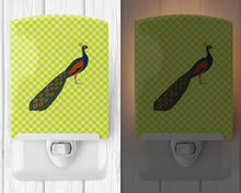 Load image into Gallery viewer, Indian Peacock Peafowl Green Ceramic Night Light BB7751CNL