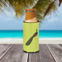 Load image into Gallery viewer, Indian Peacock Peafowl Green   Hugger for slim cans