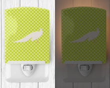 Load image into Gallery viewer, White Peacock Peafowl Green Ceramic Night Light BB7752CNL