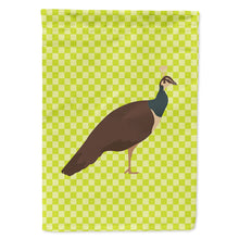 Load image into Gallery viewer, Indian Peahen Peafowl Green Flag Canvas House Size BB7753CHF