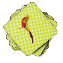 Load image into Gallery viewer, Golden or Chinese Pheasant Green Foam Coaster  BB7754FC