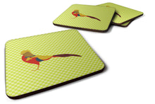 Load image into Gallery viewer, Golden or Chinese Pheasant Green Foam Coaster  BB7754FC