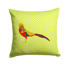 Load image into Gallery viewer, Golden or Chinese Pheasant Green Throw Pillow - 14x14 Decorative Pillow – Art for Your Home &amp; Patio BB7754PW1414