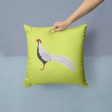 Load image into Gallery viewer, Silver Pheasant Green Throw Pillow - 14x14 Decorative Pillow – Art for Your Home &amp; Patio BB7755PW1414