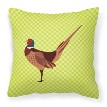 Load image into Gallery viewer, Ring-necked Common Pheasant Green Fabric Decorative Pillow BB7756PW1818