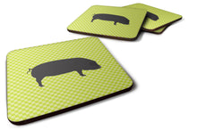 Load image into Gallery viewer, Devon Large Black Pig Green Foam Coaster  BB7757FC