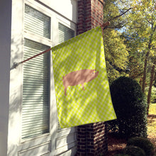 Load image into Gallery viewer, American Landrace Pig Green Flag Canvas House Size BB7758CHF