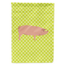 Load image into Gallery viewer, American Landrace Pig Green Flag Canvas House Size BB7758CHF