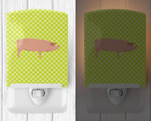 Load image into Gallery viewer, American Landrace Pig Green Ceramic Night Light BB7758CNL
