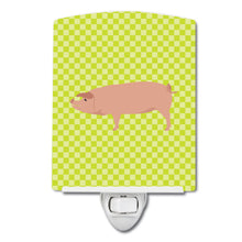 Load image into Gallery viewer, American Landrace Pig Green Ceramic Night Light BB7758CNL