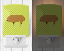 Load image into Gallery viewer, Hungarian Mangalica Pig Green Ceramic Night Light BB7760CNL