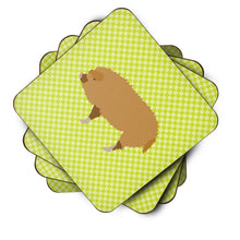 Load image into Gallery viewer, Hungarian Mangalica Pig Green Foam Coaster  BB7760FC