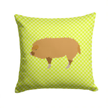 Load image into Gallery viewer, Hungarian Mangalica Pig Green Throw Pillow - 14x14 Decorative Pillow – Art for Your Home &amp; Patio BB7760PW1414