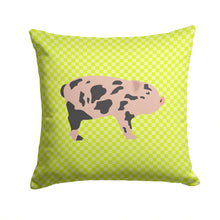 Load image into Gallery viewer, Mini Miniature Pig Green Throw Pillow - 14x14 Decorative Pillow – Art for Your Home &amp; Patio BB7761PW1414