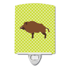 Load image into Gallery viewer, Wild Boar Pig Green Ceramic Night Light BB7762CNL