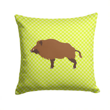 Load image into Gallery viewer, Wild Boar Pig Green Throw Pillow - 14x14 Decorative Pillow – Art for Your Home &amp; Patio BB7762PW1414