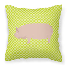 Load image into Gallery viewer, Welsh Pig Green Fabric Decorative Pillow BB7763PW1818