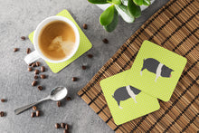 Load image into Gallery viewer, Hampshire Pig Green Foam Coaster  BB7765FC