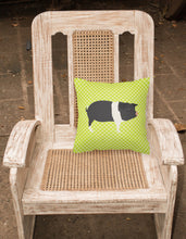 Load image into Gallery viewer, Hampshire Pig Green Fabric Decorative Pillow BB7765PW1818