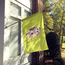 Load image into Gallery viewer, Gloucester Old Spot Pig Green Flag Canvas House Size BB7766CHF