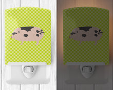 Load image into Gallery viewer, Gloucester Old Spot Pig Green Ceramic Night Light BB7766CNL