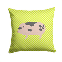 Load image into Gallery viewer, Gloucester Old Spot Pig Green Throw Pillow - 14x14 Decorative Pillow – Art for Your Home &amp; Patio BB7766PW1414