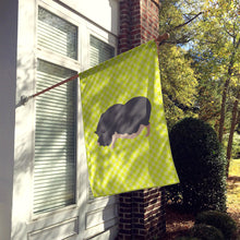 Load image into Gallery viewer, Vietnamese Pot-Bellied Pig Green Flag Canvas House Size BB7767CHF