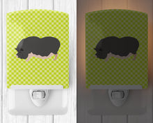 Load image into Gallery viewer, Vietnamese Pot-Bellied Pig Green Ceramic Night Light BB7767CNL