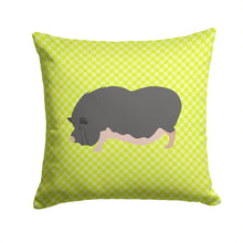 Load image into Gallery viewer, Vietnamese Pot-Bellied Pig Green Throw Pillow - 14x14 Decorative Pillow – Art for Your Home &amp; Patio BB7767PW1414