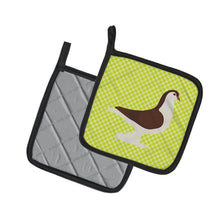 Load image into Gallery viewer, Large Pigeon Green Pot Holders - Set of 2 - Heat-Resistant Kitchen Essentials BB7769PTHD