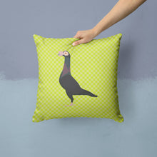 Load image into Gallery viewer, English Carrier Pigeon Green Throw Pillow - 14x14 Decorative Pillow – Art for Your Home &amp; Patio BB7771PW1414