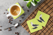 Load image into Gallery viewer, Saxon Fairy Swallow Pigeon Green Foam Coaster  BB7772FC