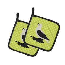 Load image into Gallery viewer, Saxon Fairy Swallow Pigeon Green Pot Holders - Set of 2 - Heat-Resistant Kitchen Essentials BB7772PTHD