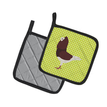 Load image into Gallery viewer, Capuchin Red Pigeon Green Pot Holders - Set of 2 - Heat-Resistant Kitchen Essentials BB7774PTHD