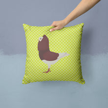Load image into Gallery viewer, Capuchin Red Pigeon Green Throw Pillow - 14x14 Decorative Pillow – Art for Your Home &amp; Patio BB7774PW1414