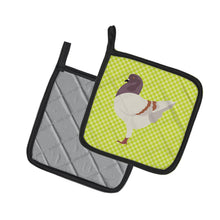 Load image into Gallery viewer, German Modena Pigeon Green Pot Holders - Set of 2 - Heat-Resistant Kitchen Essentials BB7775PTHD