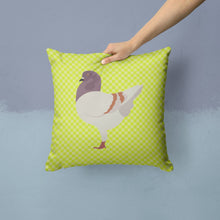Load image into Gallery viewer, German Modena Pigeon Green Throw Pillow - 14x14 Decorative Pillow – Art for Your Home &amp; Patio BB7775PW1414
