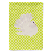 Load image into Gallery viewer, Silver Fantail Pigeon Green Flag Canvas House Size BB7776CHF