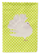 Load image into Gallery viewer, Silver Fantail Pigeon Green Garden Flag - Outdoor Decorative Yard Flag BB7776GF