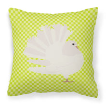 Load image into Gallery viewer, Silver Fantail Pigeon Green Fabric Decorative Pillow BB7776PW1818