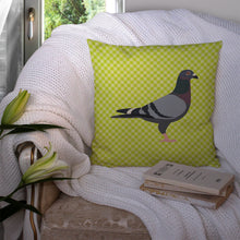 Load image into Gallery viewer, Racing Pigeon Green Throw Pillow - 14x14 Decorative Pillow – Art for Your Home &amp; Patio BB7777PW1414