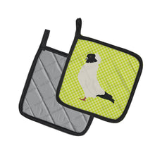 Load image into Gallery viewer, Nun Pigeon Green Pot Holders - Set of 2 - Heat-Resistant Kitchen Essentials BB7778PTHD