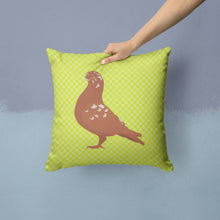 Load image into Gallery viewer, African Owl Pigeon Green Throw Pillow - 14x14 Decorative Pillow – Art for Your Home &amp; Patio BB7779PW1414