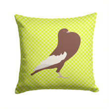 Load image into Gallery viewer, English Pouter Pigeon Green Throw Pillow - 14x14 Decorative Pillow – Art for Your Home &amp; Patio BB7780PW1414