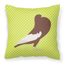 Load image into Gallery viewer, English Pouter Pigeon Green Fabric Decorative Pillow BB7780PW1818